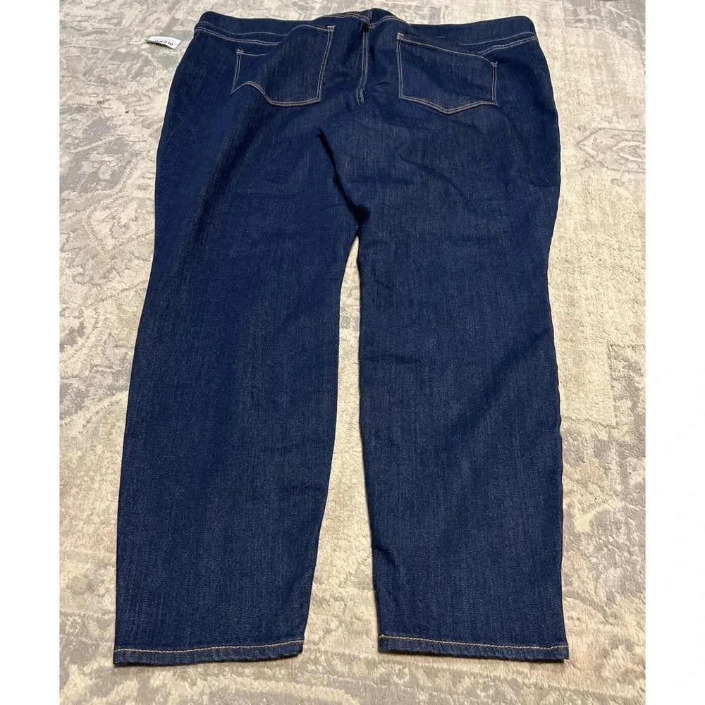 New Old Navy Women's Plus Size 28 W Long Medium Wash Blue Mid Rise Jegging Jeans